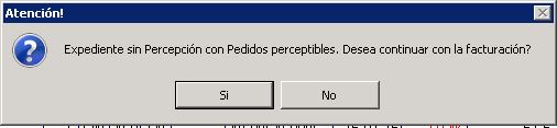 alerta en facturación