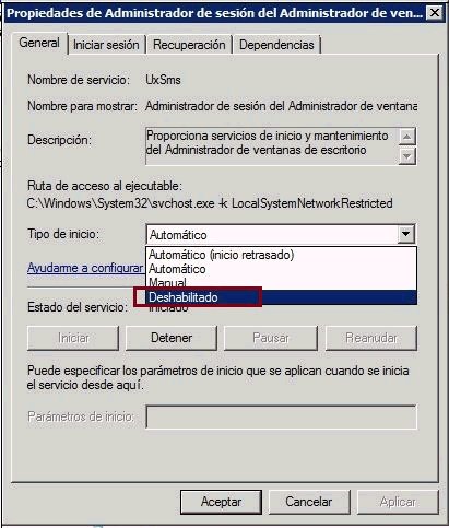 deshabilitado